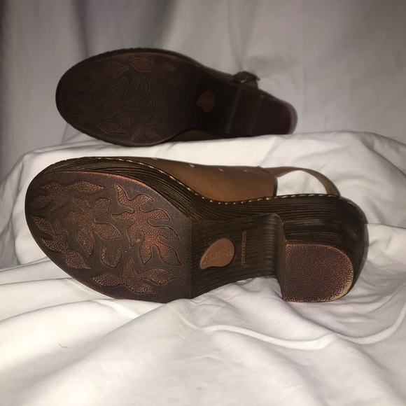 BORN LEATHER SLINGBACK CLOGS Sz 10 - Picture 7 of 8